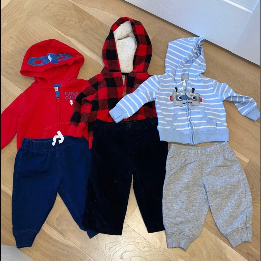 6 months Matching sweatshirts/jacket and sweatpants